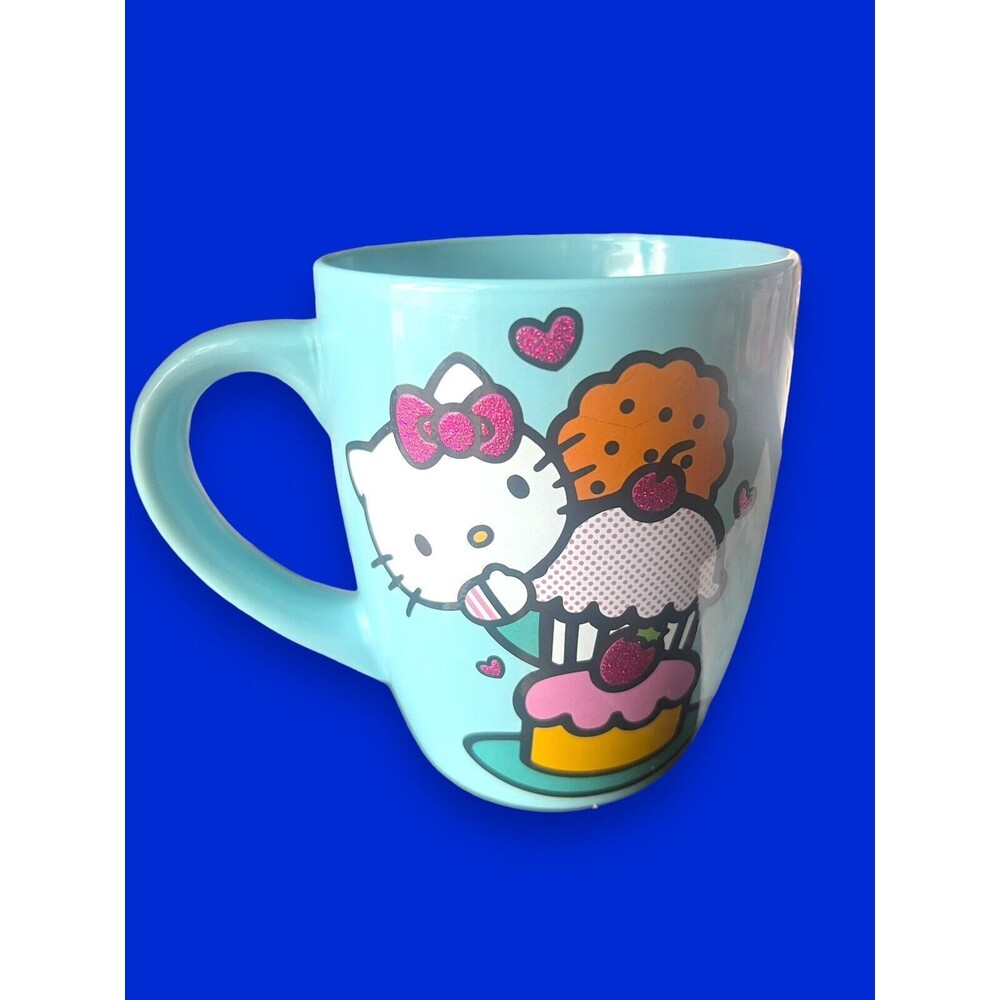 Sanrio Hello Kitty Cupcake & Cookies Coffee Mug Kawaii Japanese Pop Culture NEW